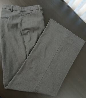 Coldwater Creek Gray High Rise Slacks 16 wide bootcut dress pants trouser office